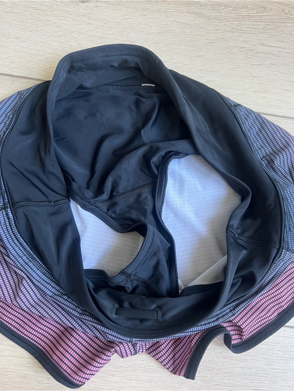 LULULEMON H2O Double Gradient Pink Black Speed Short Size 6 - Picture 11 of 11